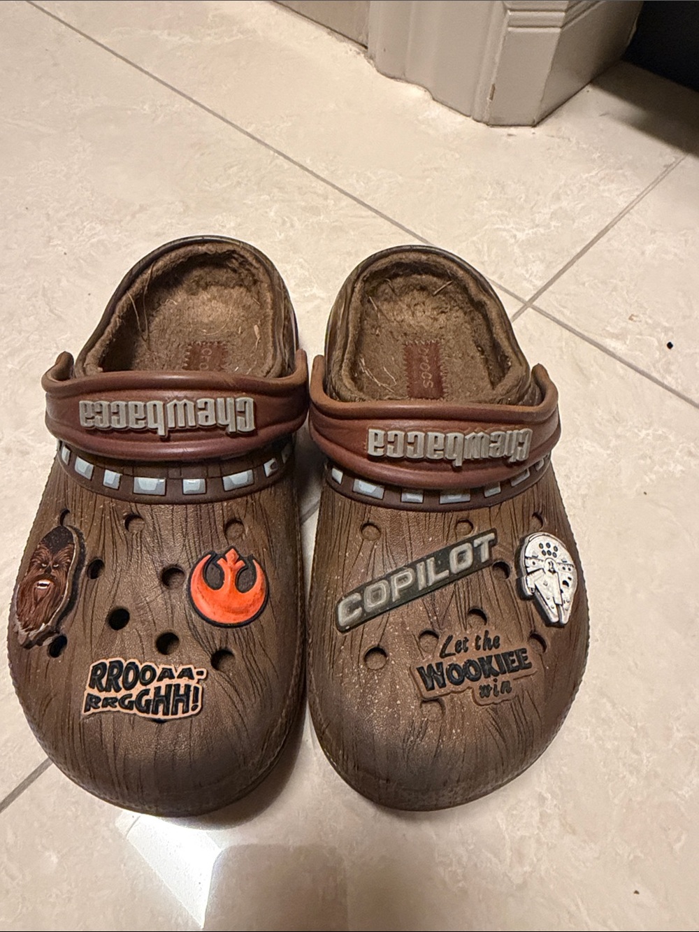 Kids Star Wars Chewbacca Brown Slip-On Crocs